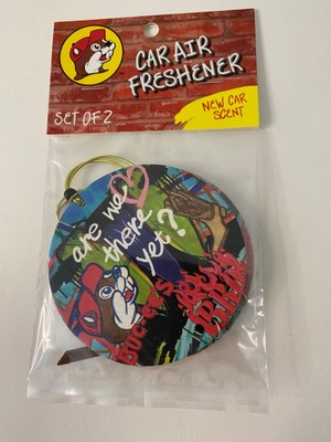 Buc-ee s Auto Air Freshener 2 Pk  New Car Scent   Individually Sealed Bucees