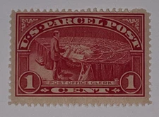 TRAVELSTAMPS: 1913 US SCOTT #Q1 ,1c PARCEL POST OFFICE CLERK MNH MINT OG
