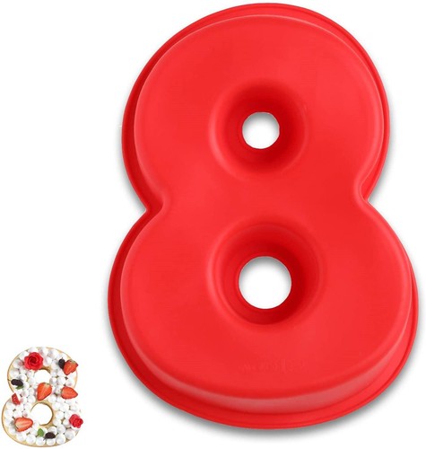 10 Inch Large Number Cake Mold/pan with 0/1/2/3/4/5/6/7/8 Silicone Fondant Numbe - Picture 33 of 34