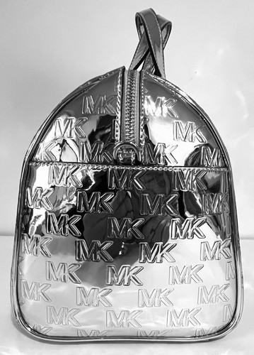 Cartera y billetera de cuero plateado metálico con logotipo MK mediano MICHAEL KORS Mason - Imagen 8 de 20