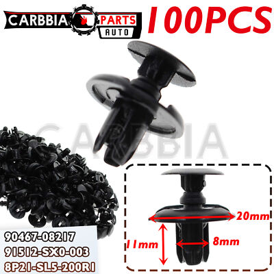 100x Push Type Clip Fender Liner Retainer Fastener Clips For - Foto 4