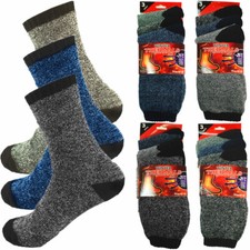 12 Pairs Mens Winter Thermal Heated Socks Super Warm Heavy Duty Boots Size 10-13
