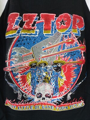 ZZ Top Tour Vintage T Shirt 80s Blues Rock Band Album Black 3/4 
