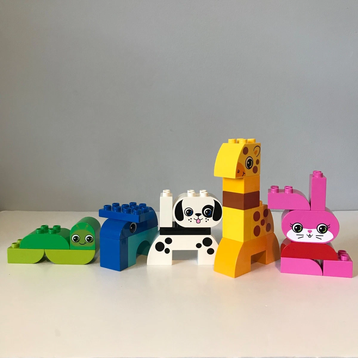 Duplikere efterklang pust Lego Duplo 10573 Creative Animals Complete Set Giraffe Bunny Caterpillar  Dog | eBay