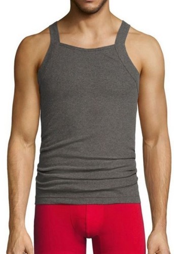 Cotton Modern Tank Top Shirts Black 