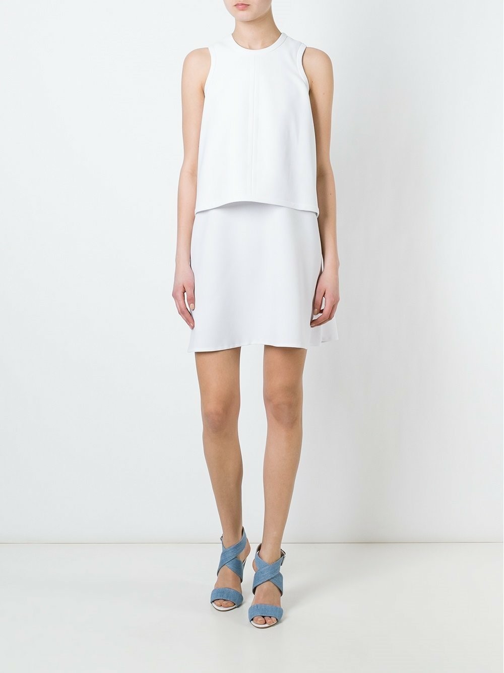Carven, Layered Mini Dress, White, Size 40 (), New With Tags, RRP Carven, Layered Mini Dress, White, Size 40 (), New With Tags, RRP