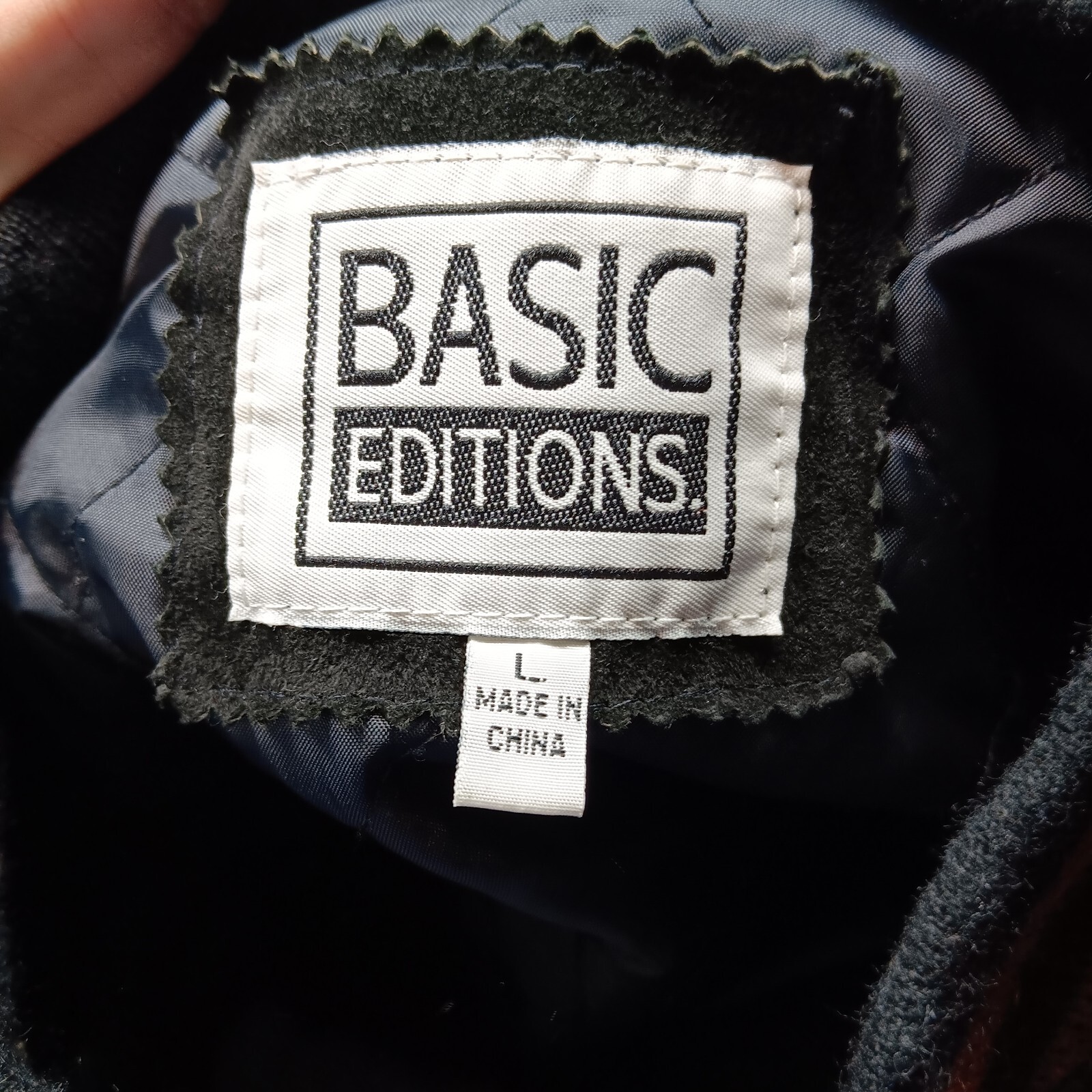 Vintage Basic Editions Leather Stadium Jacket Adu… - image 7