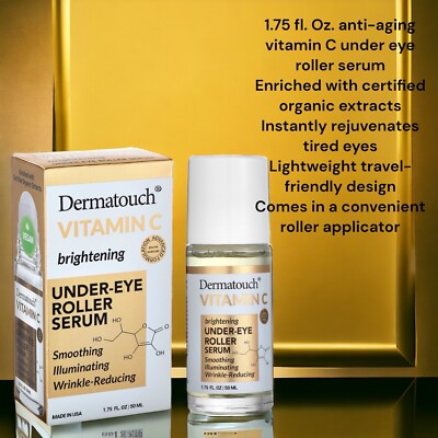 Dermatouch ANTI-AGING Vitamin C Brightening Under-Eye Roller  Serum Smoothing