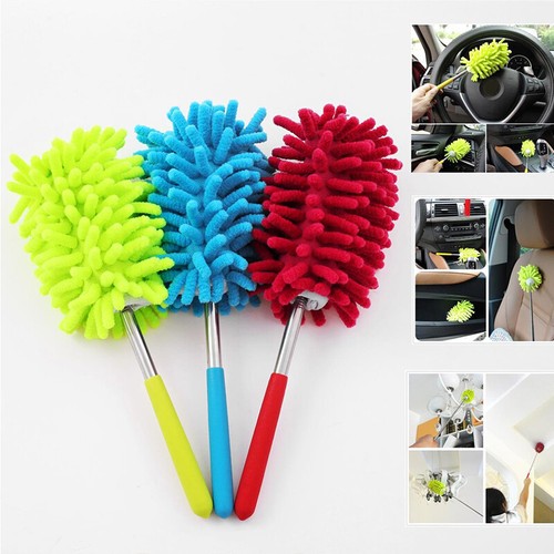 Microfiber Mini Duster Cleaning Brush Dust Cleaner Extendable Handle Soft Fan⊥ - Bild 6 von 19