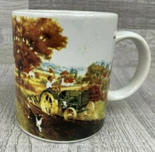 John Deere Nothing Runs Like A Deere Dog Farming Tractors Fall Scene Coffee Mug