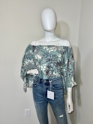 KRISA: MSRP - $138, Women's Off Shoulder Drape Top - Floral, Size - M, NWT