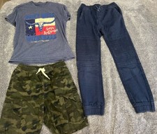 Lot Of 3, T-Shirt, Shorts And Pants, Boys Size 10-12, Old Navy