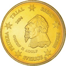 [#385712] Suède, 10 Euro Cent, 2004, unofficial private coin, FDC, Cuivre plaqué
