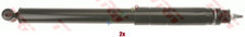 2x REAR AXLE RIGHT OR LEFT SHOCK ABSORBER REAR L/R FITS MERCEDES A W169 B