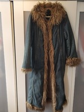 Long Denim Winter Coat