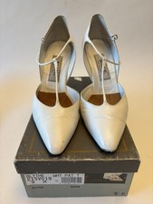 Pre-Owned Vintage Bally Blythe Women s White Leather T-Strap Pumps US 9M