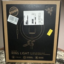 Razer Ring Light 12" LED USB Dimmable Adjustable Spectrum 3000K-6500K Black