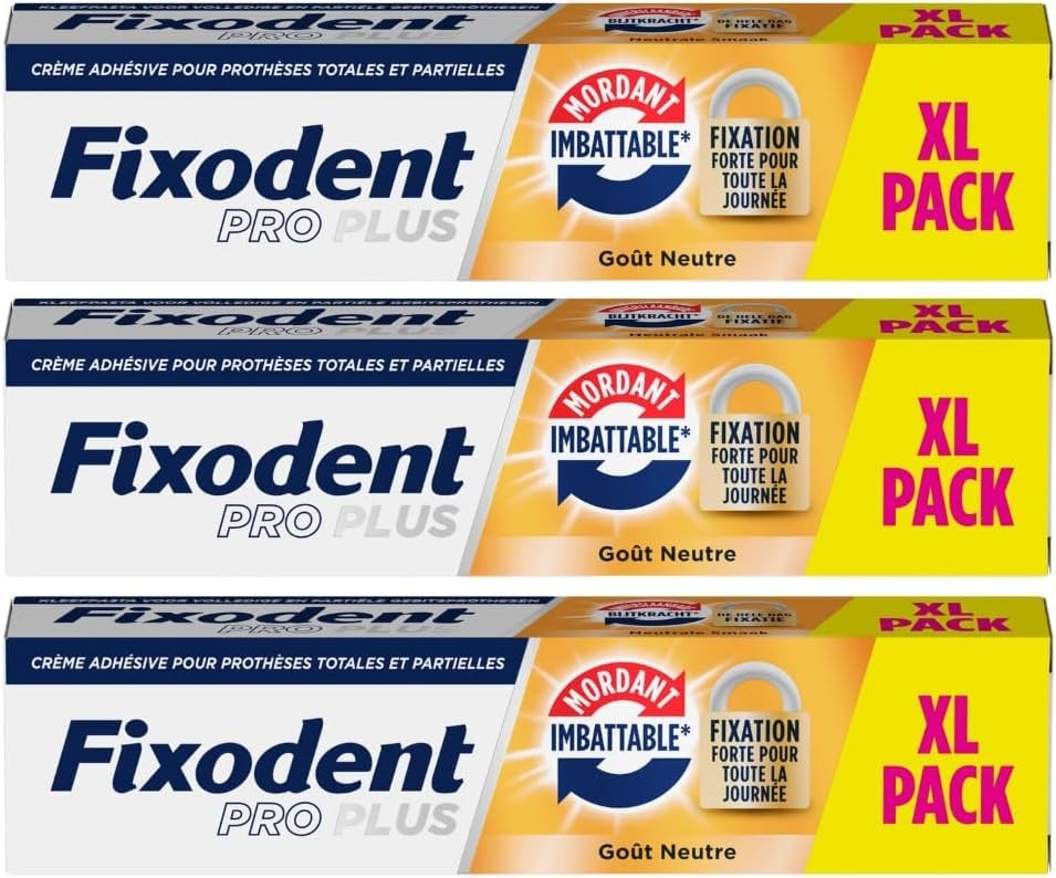 Crème adhésive prothèses Pro Plus mordant imbattable pour appareils partiels