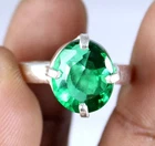 6.45 Ct Natural Zambian Green Emerald Oval Gemstone Certified Women Ring SEE VDO