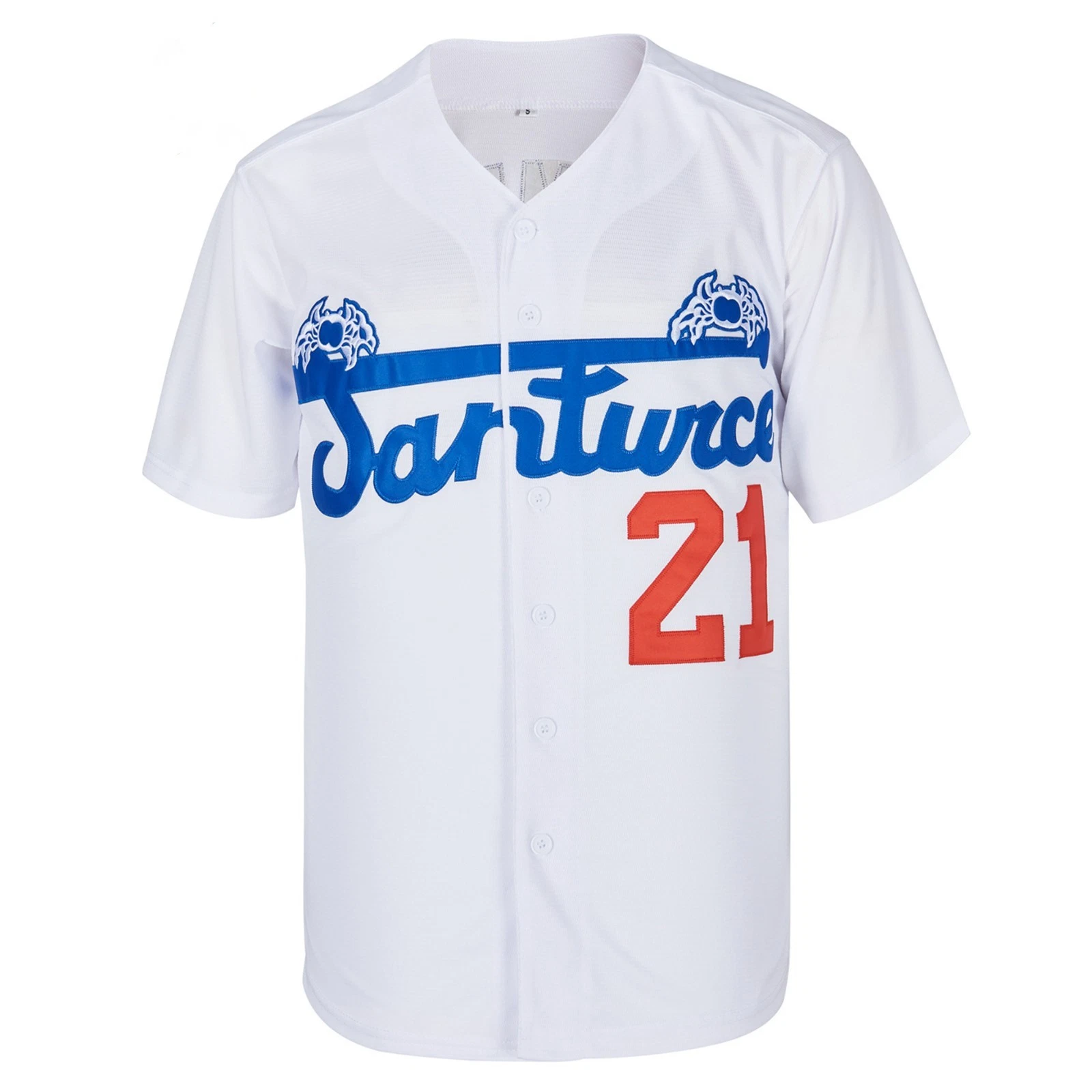 Men's #21 Santurce Crabs Roberto Clemente White Baseball Jersey