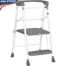 Foldable Toddler Step Stool Lightweight Non-Slip Safety Support Easy to Use