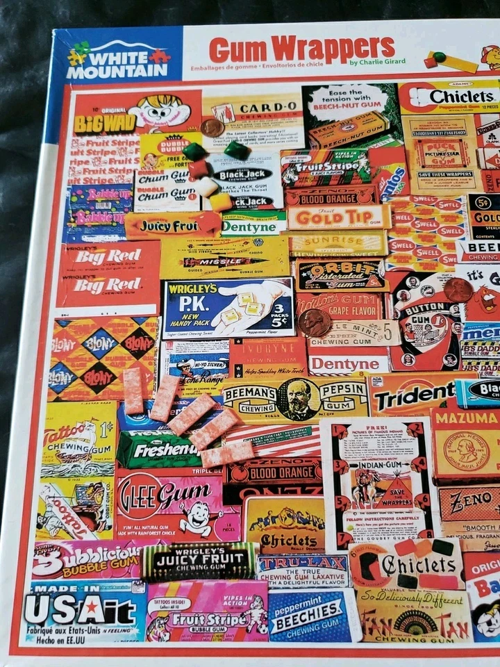 White Mountain Gum Wrappers Jigsaw Puzzle - 1000 Pieces 2017  - Image 2 of 4