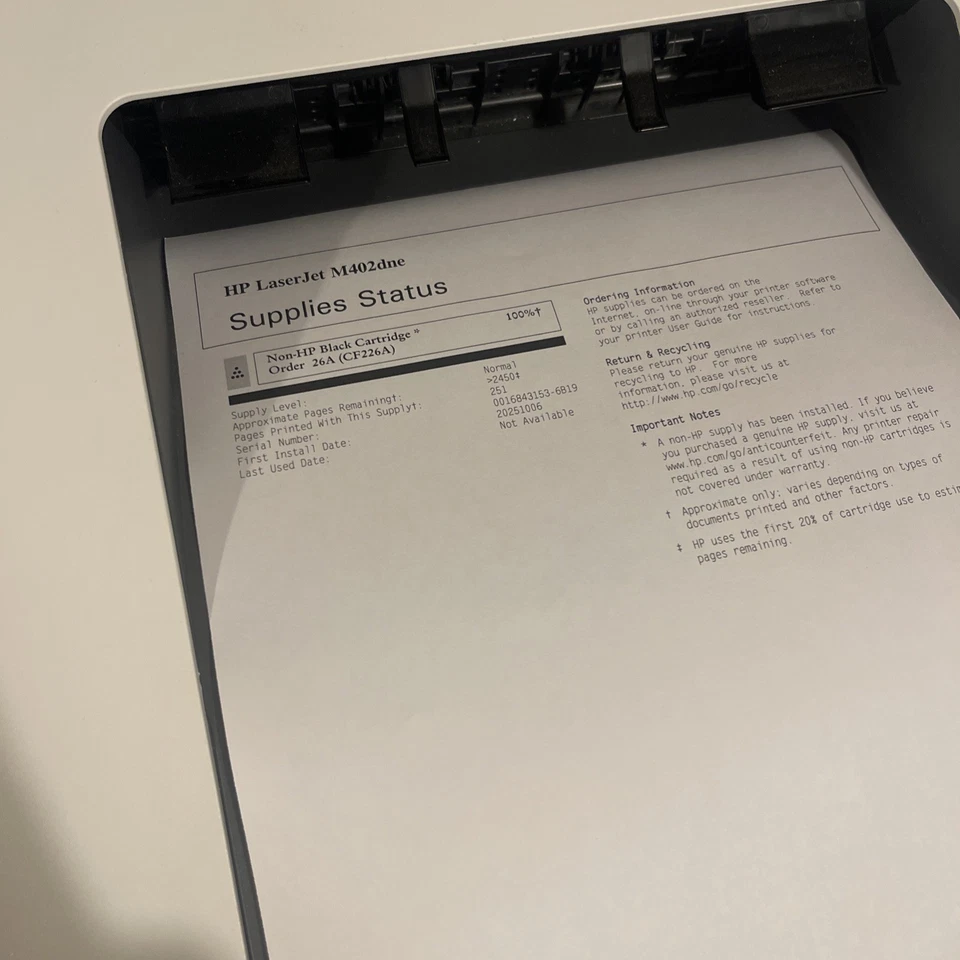 HP LaserJet Pro M402DNE Printer - New Toner - Image 4 of 4