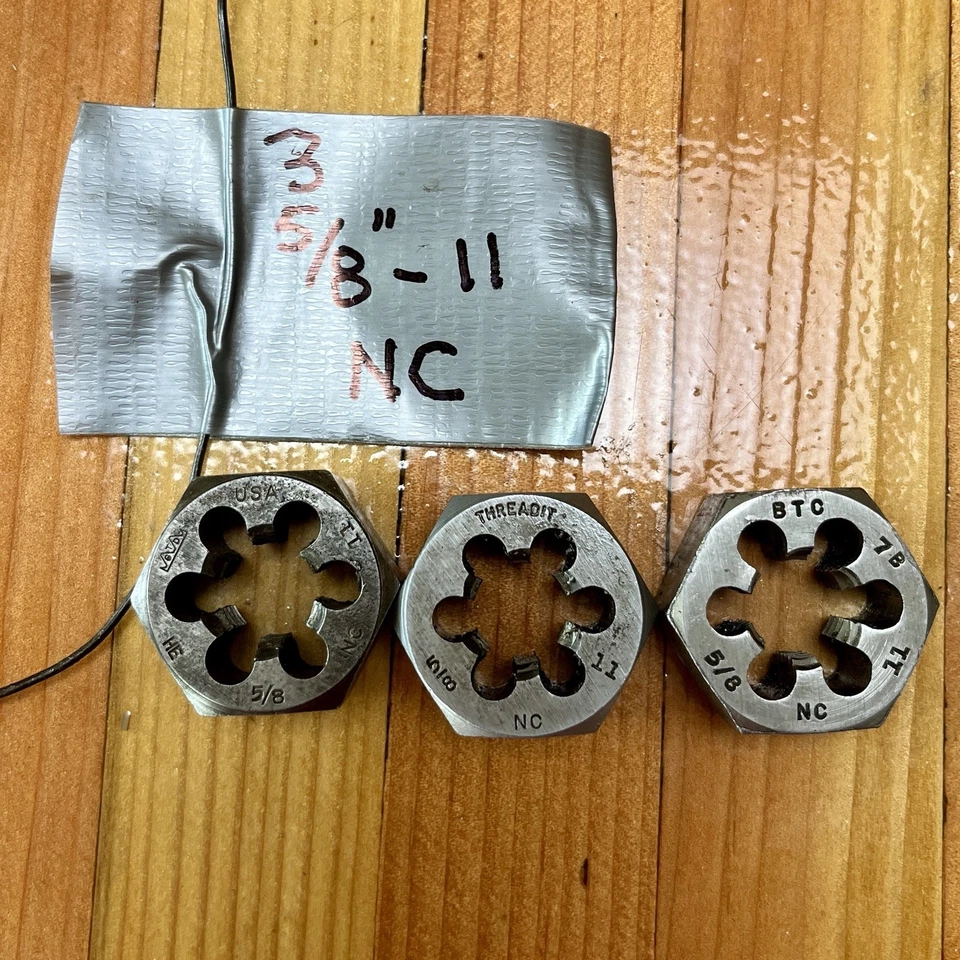 Vintage ACE & Others Threading Dies Lot Of 11 USA Made Duplicates - Image 2 of 4