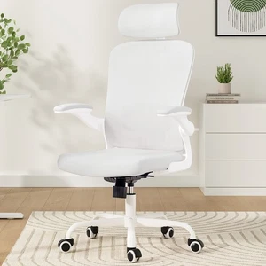 Home Office Desk Chair Mesh High Back Lumbar Support Arm HeadRest Recline Swivel