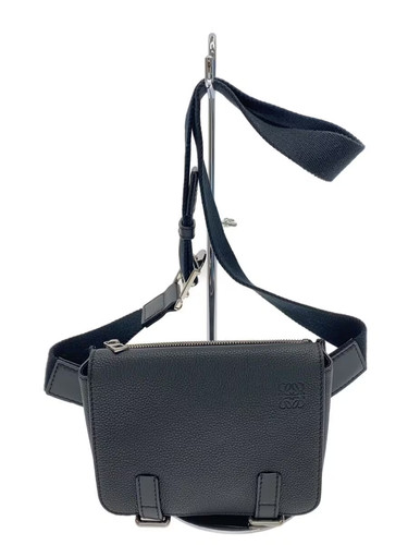 LOEWE Military Bum Bag/Shoulder Bag/Leather/Black
