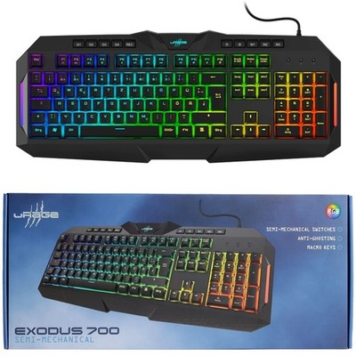 uRage Gaming Keyboard Semi-Mechanical RGB LED Mechanische Tastatur DE Layout