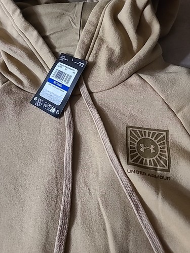 Under Armour Felpa con Cappuccio Uomo UA Rival Fleece Montagna Cammello Marrone Taglia,XL - Foto 2 di 3
