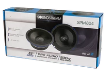 Soundstream SPM.804 8" Pro Audio Midrange Speaker 500W Pair