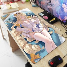 Genshin Impact Navia Anime HD Keyboard Mouse Pad Gaming Desk Playmat Mat 40X70CM