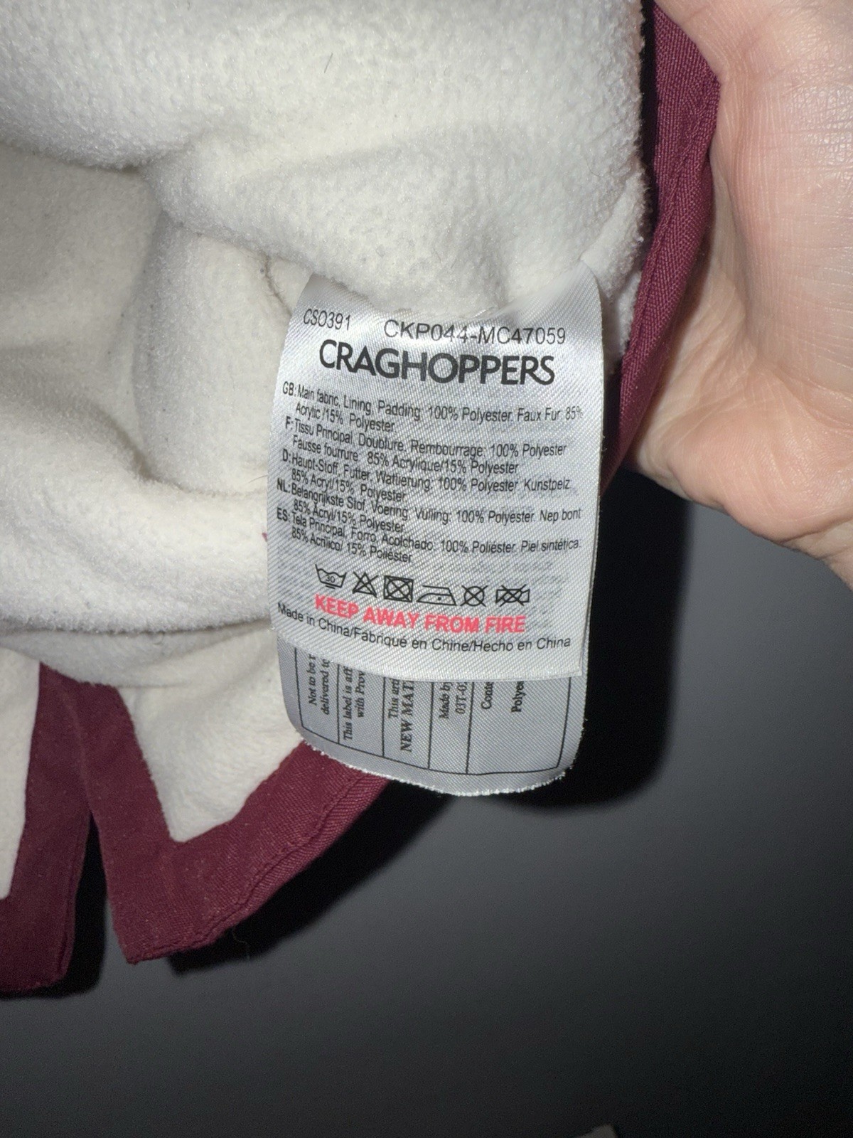Girls 11-12years Winter Rose Craighoppers Winter Waterproof, Wind proof Coat image 6