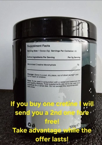 Warrior Creatine Monohydrate Powder 300g Unflavoured 60 serving Gym Bodybuilding
