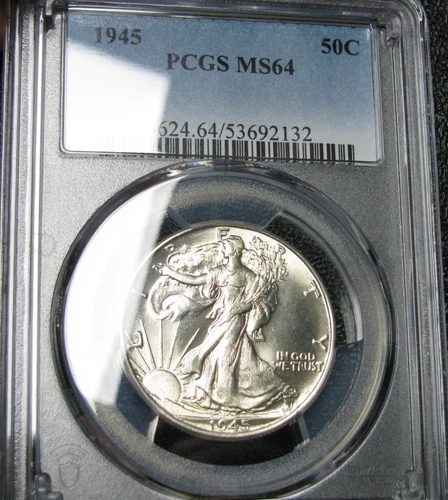 1945 Walking Liberty Half Dollar Silver --- MS-64 PCGS Graded Coin --- #382C