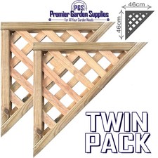 1.5ft x 1.5ft Urban Diamond Corner Trellis for Decorative Pergola (2 Pack)