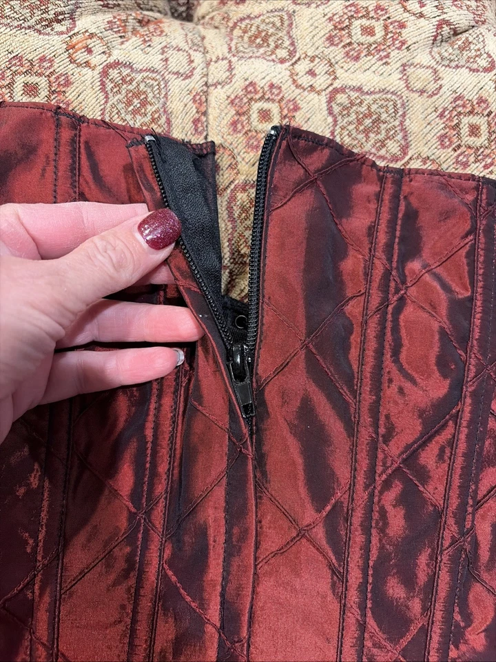 Новый сексуальный красный Tesa классический женщин молнии и кружева без бретелек корсет Sz 38 Хэллоуин - Изображение 2 из 4