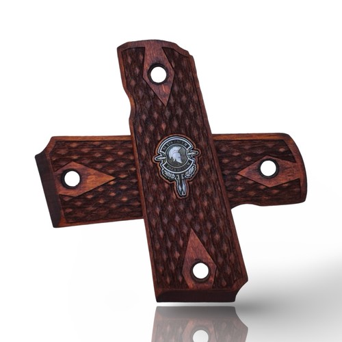 Zib Grips Wooden Series Pistol Grips for Colt 1911, Metal Medallion Logo - Imagen 4 de 7