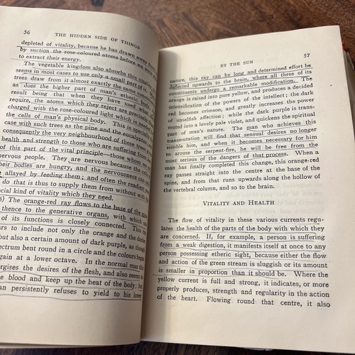 The Hidden Side of Things by CW Leadbeater 1954 Occult Paranormal Rare Book - Imagen 10 de 17