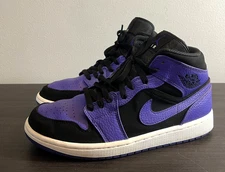 Mens Jordan 1 Mid Dark Concord 2018 ( Size 9 ) Used 554724-051 Hi Top
