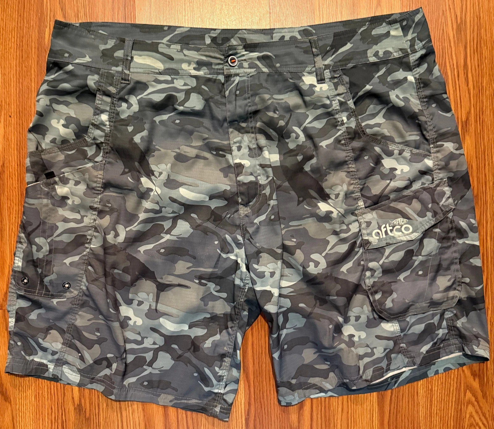 Aftco M82 Tactical Fishing Shorts Mens 42 9" Ripstop Camo Performance