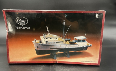 Vintage Lindberg Classic Tuna Clipper Boat Model Kit 15'' Sealed NEW 1984 VIDEO