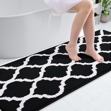 Contemporary 59x24 Microfiber Bath Rug - Fluffy, Absorbent, Machine Washable