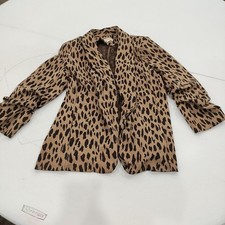 Women's Size Medium Eersome Leopard Print Blazer In Excellent Condition