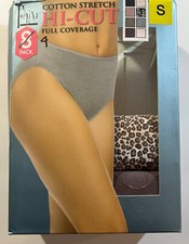 New Felina Women's Multicolor 4 Pack Hi Cut Full Coverage Stretch Hipster Size S