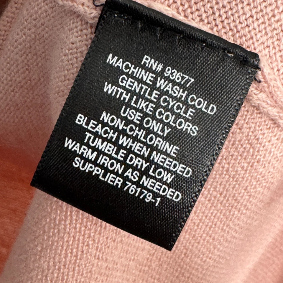 Suéter tejido manga campana rosa liso talla grande Liz Claiborne Career para mujer Foto 4 de 4