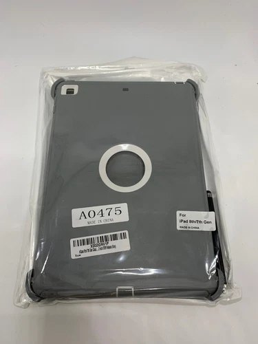 For iPad 8th/7th Gen Grey Case Rugged Cover w/ Screen Protector and stand
