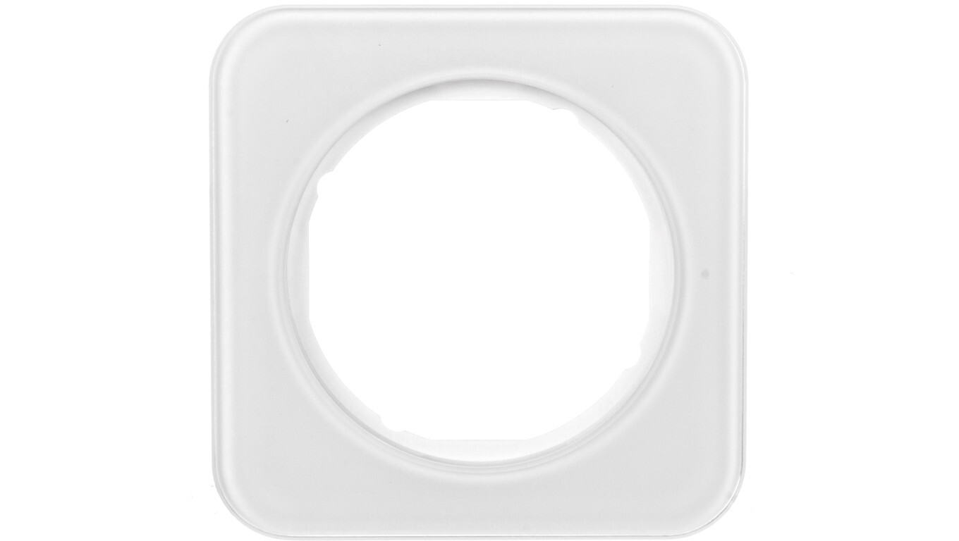 Berker R.1 Single glass frame, white 10112109 /T2UK